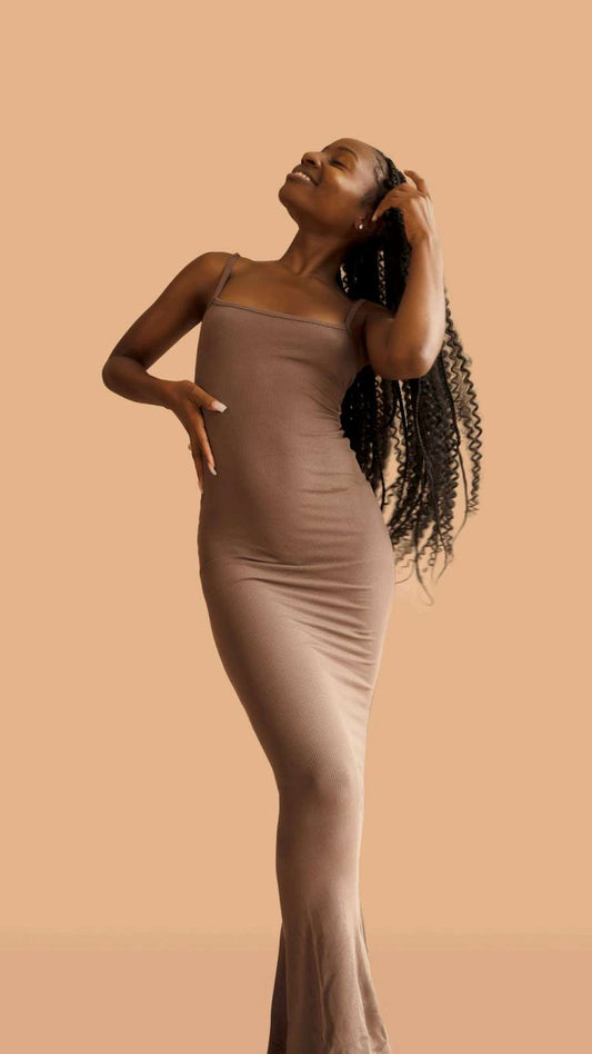 Rooted Maxi Dress — Earth Brown